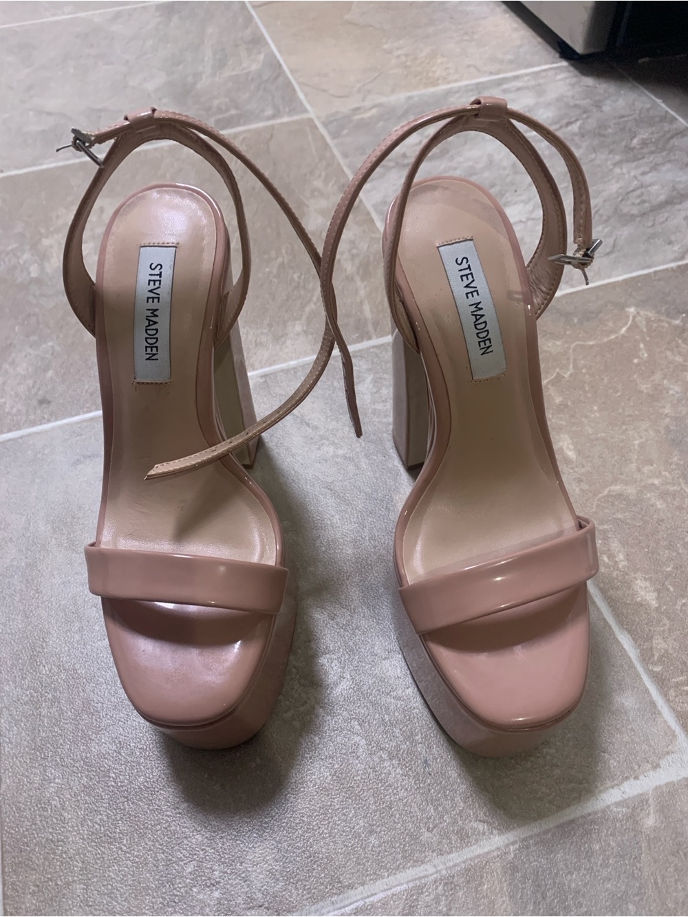 Steve madden darla blush patton leather platforms